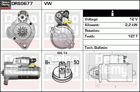 Démarreur Remanufactured REMY (Light Duty)