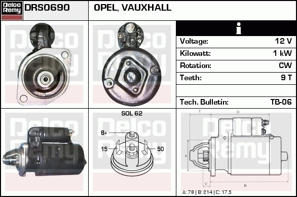 Démarreur Remanufactured REMY (Light Duty)