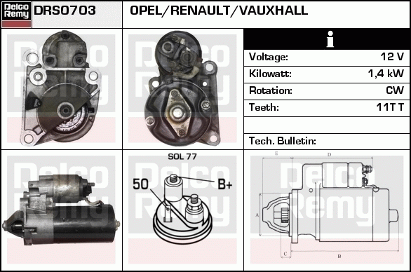 Démarreur Remanufactured REMY (Light Duty)