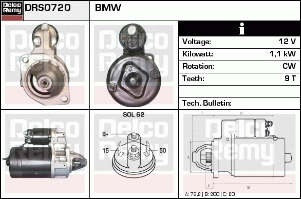 Démarreur Remanufactured REMY (Light Duty)