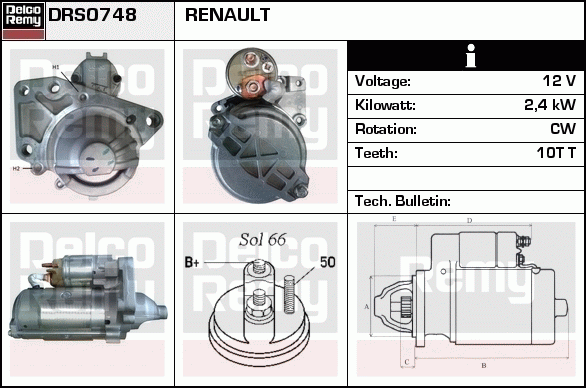 Démarreur Remanufactured REMY (Light Duty)