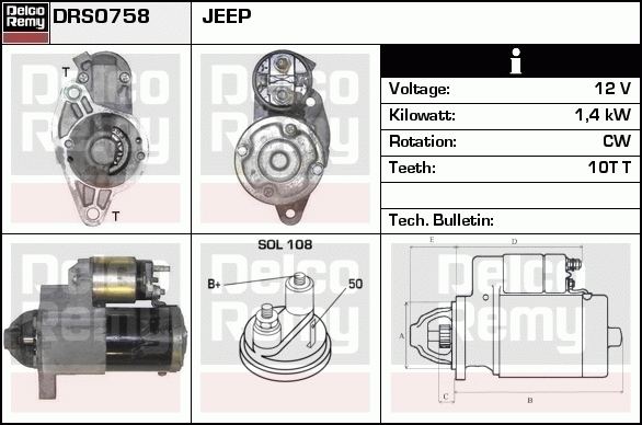 Démarreur Remanufactured REMY (Light Duty)