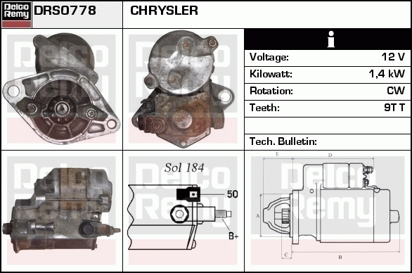 Démarreur Remanufactured REMY (Light Duty)