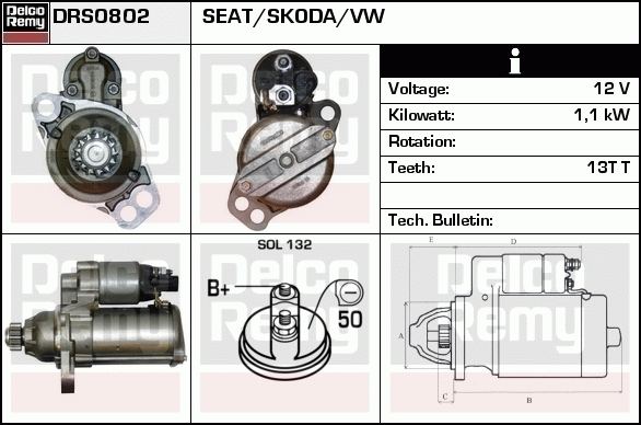 Démarreur Remanufactured REMY (Light Duty)