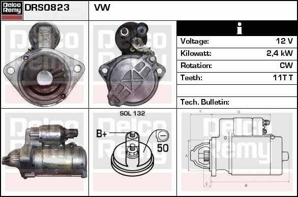 Démarreur Remanufactured REMY (Light Duty)