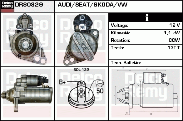 Démarreur Remanufactured REMY (Light Duty)