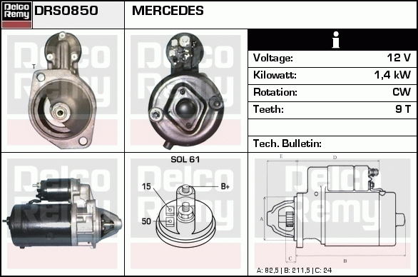 Démarreur Remanufactured REMY (Light Duty)