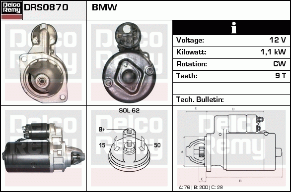 Démarreur Remanufactured REMY (Light Duty)