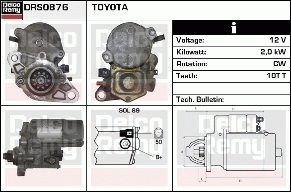 Démarreur Remanufactured REMY (Light Duty)