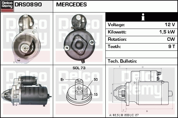 Démarreur Remanufactured REMY (Light Duty)