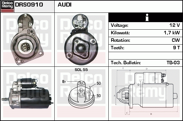 Démarreur Remanufactured REMY (Light Duty)