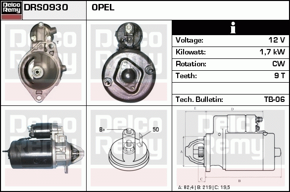 Démarreur Remanufactured REMY (Light Duty)
