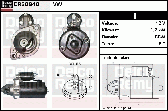 Démarreur Remanufactured REMY (Light Duty)