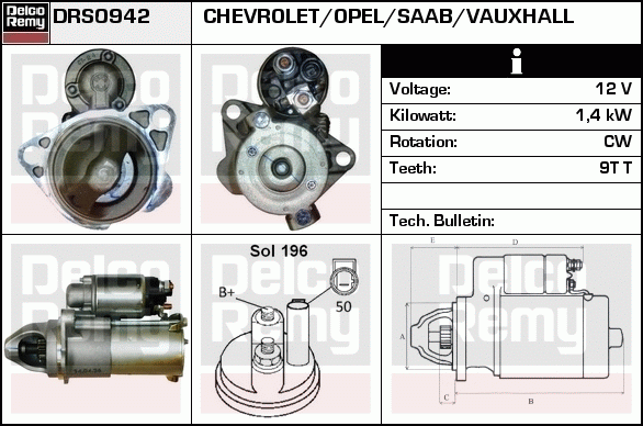 Démarreur Remanufactured REMY (Light Duty)