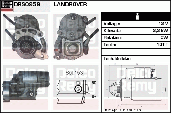 Démarreur Remanufactured REMY (Light Duty)