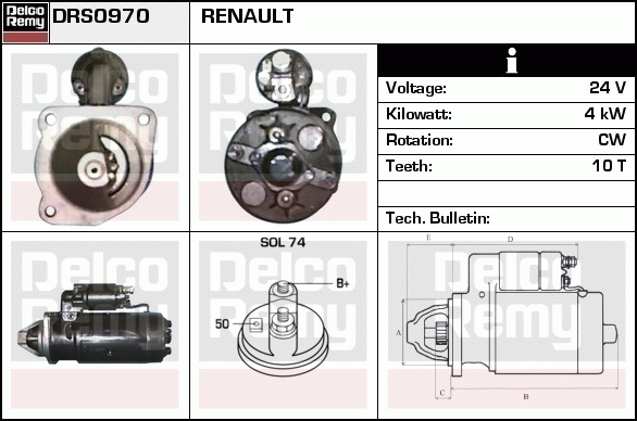 Démarreur Remanufactured DELCO REMY (Heavy Duty)