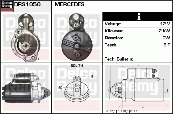 Démarreur Remanufactured REMY (Light Duty)