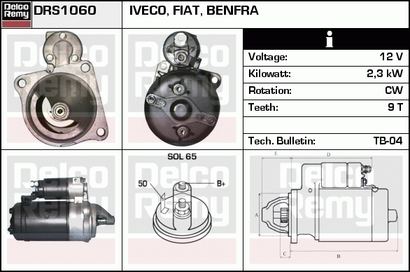 Démarreur Remanufactured DELCO REMY (Heavy Duty)