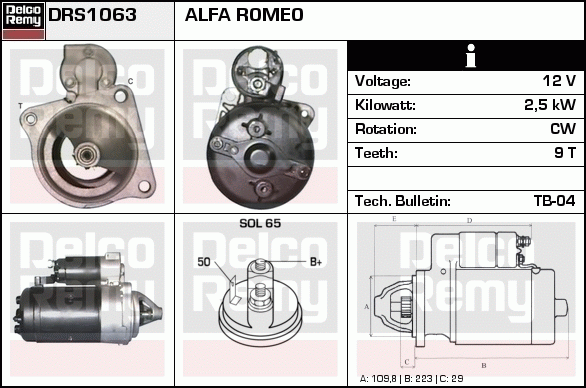 Démarreur Remanufactured DELCO REMY (Heavy Duty)