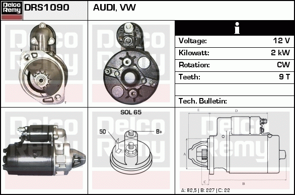 Démarreur Remanufactured REMY (Light Duty)