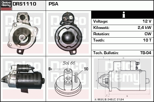 Démarreur Remanufactured REMY (Light Duty)