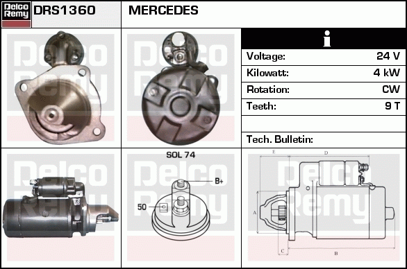 Démarreur Remanufactured DELCO REMY (Heavy Duty)