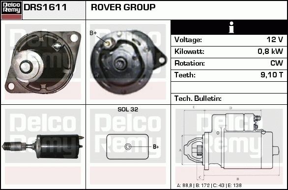 Démarreur Remanufactured REMY (Light Duty)