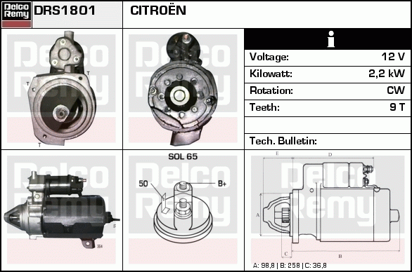 Démarreur Remanufactured REMY (Light Duty)