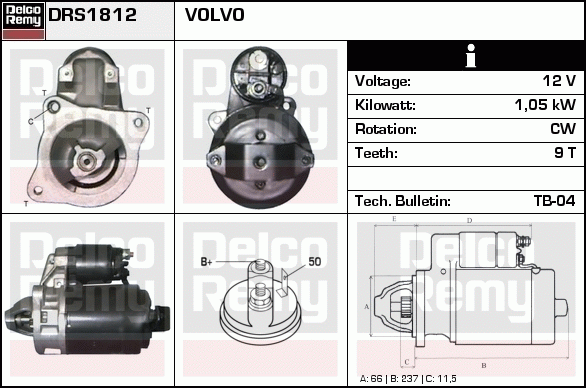 Démarreur Remanufactured REMY (Light Duty)