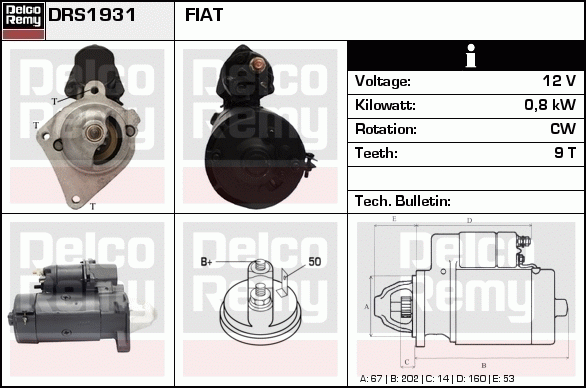 Démarreur Remanufactured REMY (Light Duty)