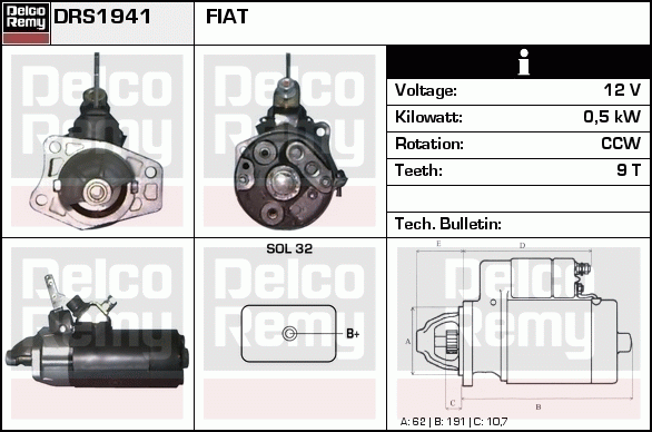 Démarreur Remanufactured REMY (Light Duty)