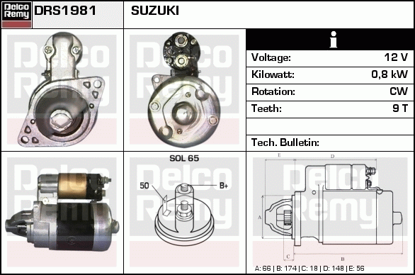 Démarreur Remanufactured REMY (Light Duty)