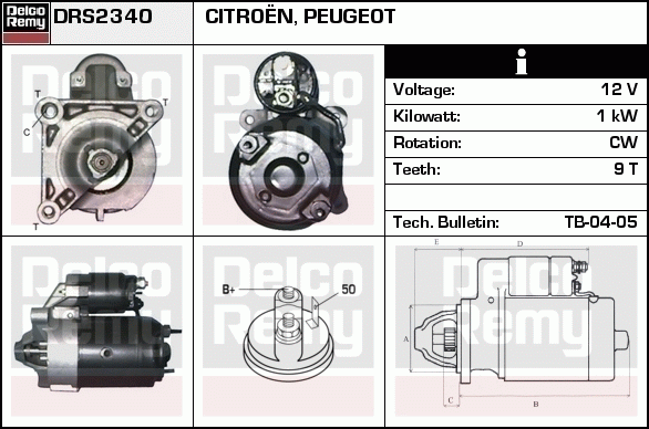 Démarreur Remanufactured REMY (Light Duty)