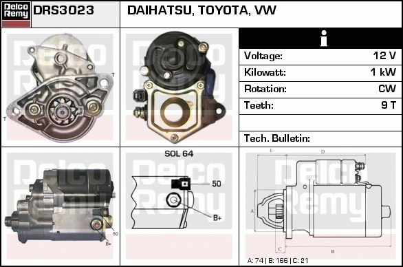 Démarreur Remanufactured REMY (Light Duty)