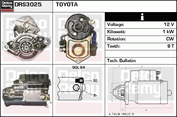 Démarreur Remanufactured REMY (Light Duty)