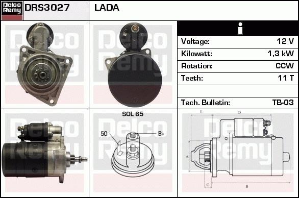 Démarreur Remanufactured REMY (Light Duty)