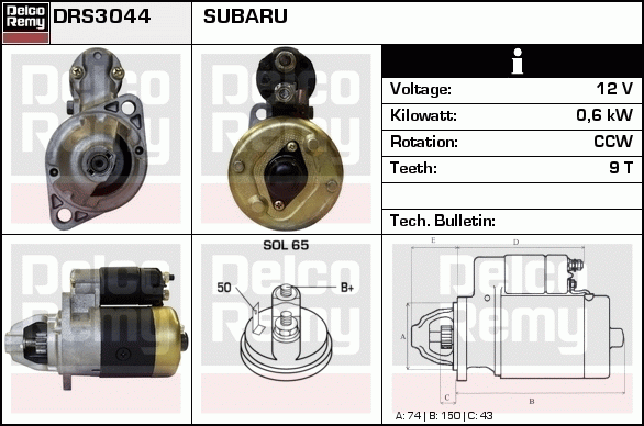 Démarreur Remanufactured REMY (Light Duty)