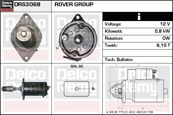 Démarreur Remanufactured REMY (Light Duty)