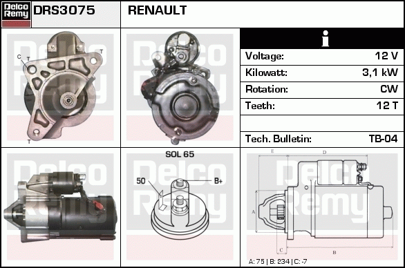 Démarreur Remanufactured REMY (Light Duty)