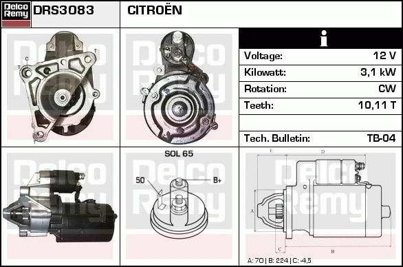 Démarreur Remanufactured REMY (Light Duty)