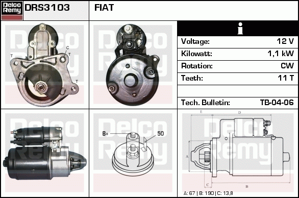 Démarreur Remanufactured REMY (Light Duty)
