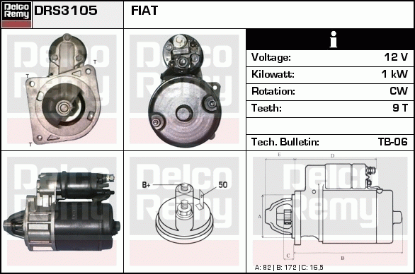 Démarreur Remanufactured REMY (Light Duty)