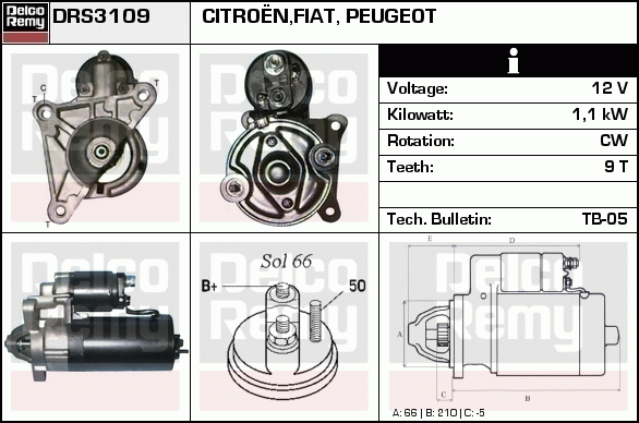 Démarreur Remanufactured REMY (Light Duty)