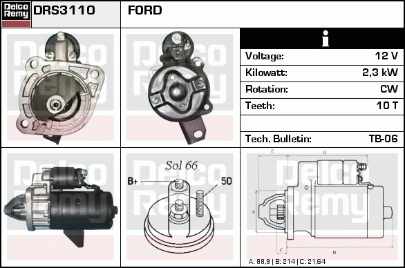 Démarreur Remanufactured REMY (Light Duty)