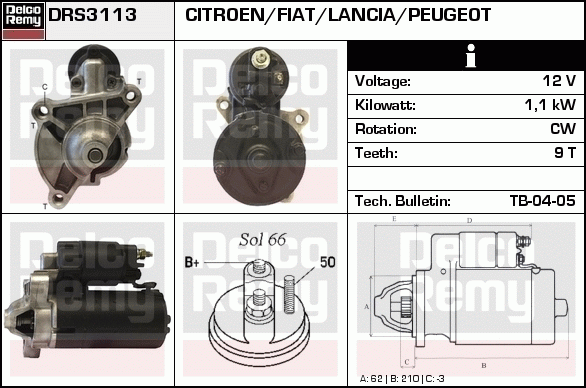 Démarreur Remanufactured REMY (Light Duty)