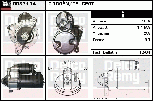 Démarreur Remanufactured REMY (Light Duty)