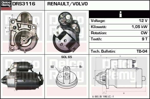 Démarreur Remanufactured REMY (Light Duty)