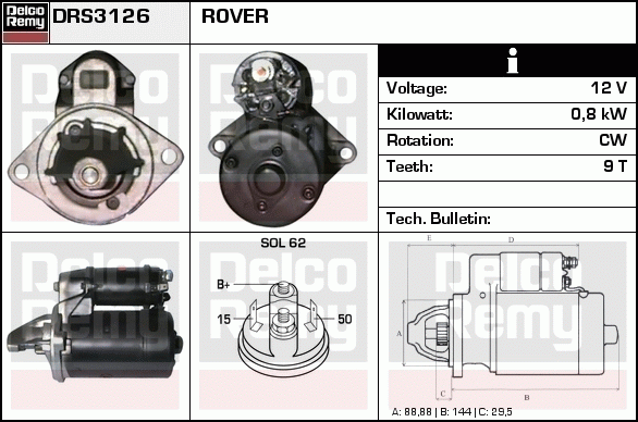 Démarreur Remanufactured REMY (Light Duty)