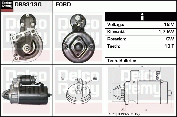 Démarreur Remanufactured REMY (Light Duty)