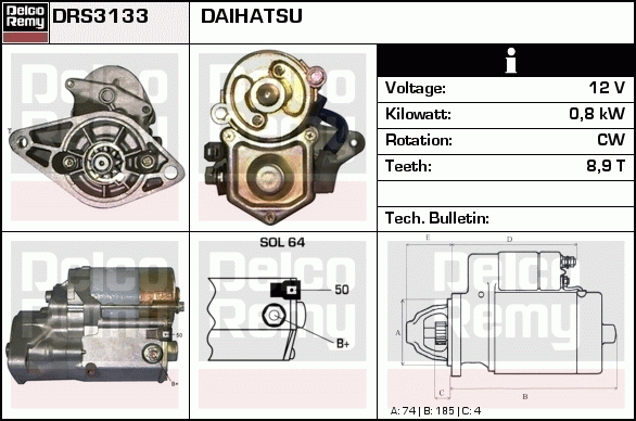 Démarreur Remanufactured REMY (Light Duty)